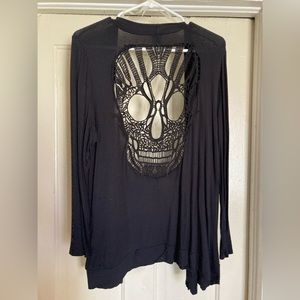 Skull cutout cardigan